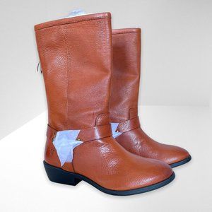 Girls FRYE Leather Phillip Harness Tall Boot - Whiskey - Sz 4 - NWT